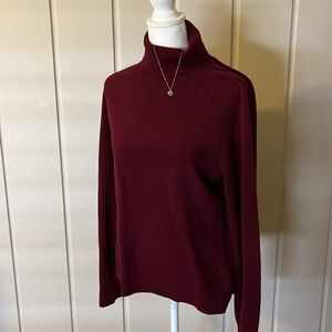 Beautiful deep burgundy sweater turtleneck, tags have been cut out